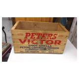 Peters Victor wood box 15" wide 8" tall 8.5" deep