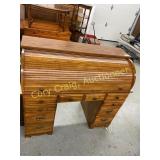 Roll top desk 48" wide 10" deep 41.5" tall