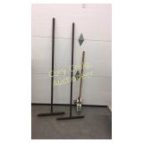 2 vintage scrapers and a weed popper