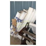 Assorted lights and paper cart