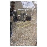 Concrete bear family yard decor