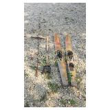 Skis, edger, hand drill