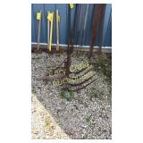 Short handled one horse hay fork