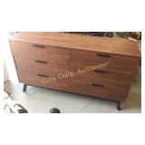 6 drawer dresser 55" wide 16" deep 30.5" tall