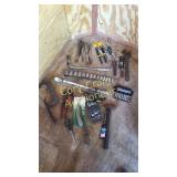 Tool misc lot. Pliers, sockets, screwdrivers,