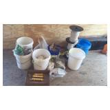 Electric fencing supplies and buckets