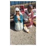 Mary, Joseph and baby Jesus (Joseph is 39" tall)