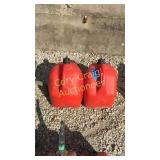 2 gas cans both are almost half full