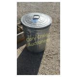 Metal trash can