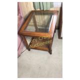 Glass Top End Table
