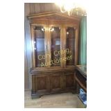 Thomasville Hutch Glass Shelves Lighted  50" W x