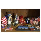 4th of July Figurines, wooden decor, TY babies,