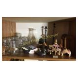 Old canister jars, ducks, napkin holders, milk