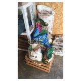 Potting soil, organic peat, fertilizer