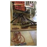 Brackets, bird houses, light, carpet  pieces,