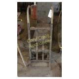 Antique Vintage Industrial Wood Cast Iron Dolly