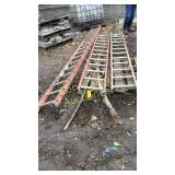 (3) Fiberglass Ladders (2) 12