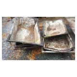 (6) Metal Mortar Pans