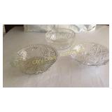 (3) Pressed Glass Bowls