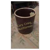 Roseville 5 Gallon Brown Glaze Crock 14" T x 12"