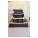 (4) Whicker Baskets
12" x 10" 
13 1/2" x 10"