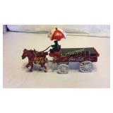 Coca Cola Cast Iron Horse and Wagon