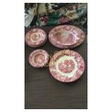 Red Transfer Ware Dishes