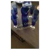 Colt Bolt Blue Juice Pitcher and Glasses