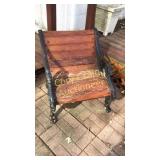 Cast Iron/Wood  Chair NEED HELP TO LOAD