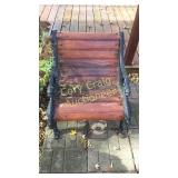 Cast Iron/Wood  Chair NEED HELP TO LOAD