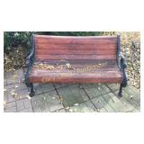 Cast Iron/Wood  Bench  NEED HELP TO LOAD