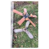 (2) Metal and Wood Ceiling Fans