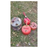 Gas Cans (3) Metal (1) Plastic