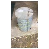 Galvanized trash Can