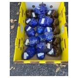 Flower Pot Feet Holders Brown and Blue