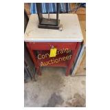 Metal Stand and Two Chairs