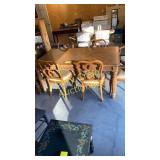 Oak Dinnete Set (4) Straight Chairs (2) Capt.