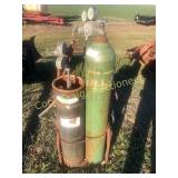 Cutting torch, hoses, tanks & cart,