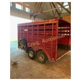 1995 Bison Livestock Trailer, bumper hitch, steel