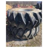 (2) Firestone Tires, 23.1-26, mounted on massey