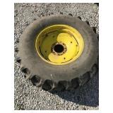 (2) 14.9/24 tires & 8 bolt rims off a JD 9560
