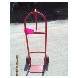 D- handle hand truck red