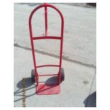 D- handle hand truck red