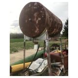 250 gal. Overhead fuel tank w/ stand