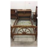 2 Twin beds with book case head boards