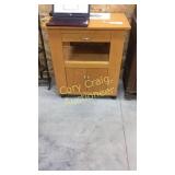 Oak Microwave Cart