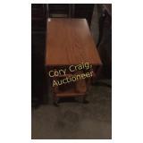 Oak tea cart