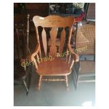 Oak wood rocker