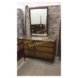 Retro Dresser with Mirror