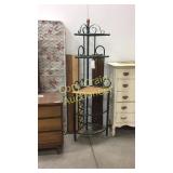 Corner Shelf Metal and Wood